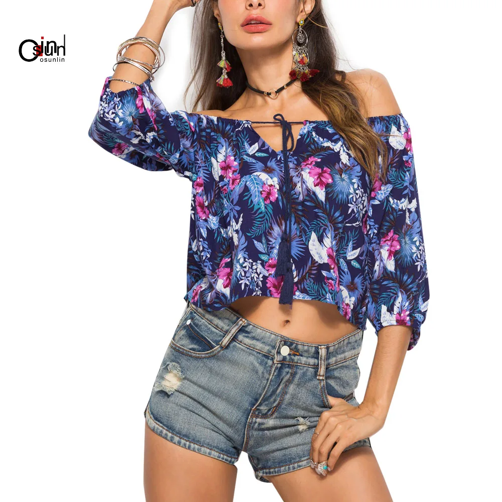 Osunlin 2019 Summer Women's V-Neck Shirts Bandage Strap Long Sleeve Pullover Tops Loose Casual Bohemian Boho Print Polo Shirt
Osunlin 2019 Summer Women's V-Neck Shirts Bandage Strap Long Sleeve Pullover Tops Loose Casual Bohemian Boho Print Polo Shirt