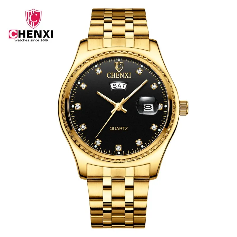 CHENXI Brand Luxury Watch Men Quartz Wristwatch Male Golden Clock Waterproof Steel Band Watches Men Fashion Watches Reloj Hombre
CHENXI Brand Luxury Watch Men Quartz Wristwatch Male Golden Clock Waterproof Steel Band Watches Men Fashion Watches Reloj Hombre