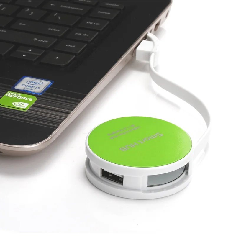 Multi 4 Ports Circular Slim USB HUB High Speed USB 2.0 Hub Splitter Cable Adapter for Laptop PC
Multi 4 Ports Circular Slim USB HUB High Speed USB 2.0 Hub Splitter Cable Adapter for Laptop PC