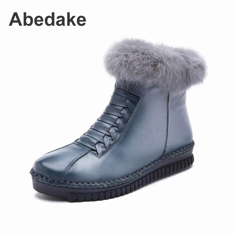 Abedake brand women boots genuine leather winter boots women shoes zipper handmade ankle warm antiskid women snow boots
Abedake brand women boots genuine leather winter boots women shoes zipper handmade ankle warm antiskid women snow boots
