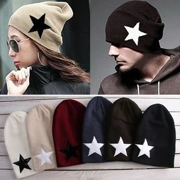 Unisex Cap Solid Color With Pentacle Star Pattern Warm Skull Hip-Hop Knit Cap Crochet Cuff Hat
Unisex Cap Solid Color With Pentacle Star Pattern Warm Skull Hip-Hop Knit Cap Crochet Cuff Hat