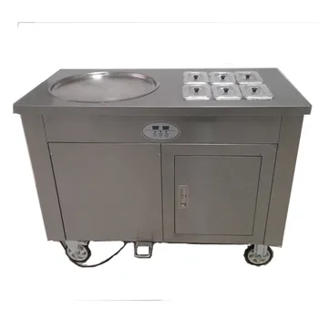 Best selling fried ice cream machine single round pan fry yogurt ice roll maker with R410A refrigerant
Best selling fried ice cream machine single round pan fry yogurt ice roll maker with R410A refrigerant