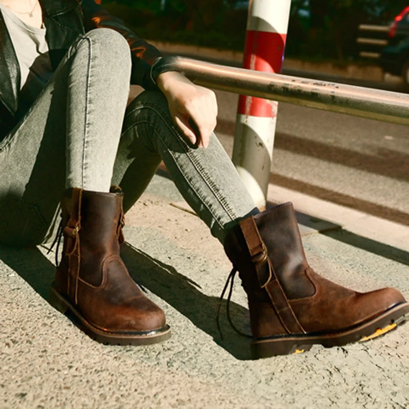 Z.Suo Brand Sexy Genuine Leather Winter Shoes Womens Boots Round Toe Rubber Ladies Motorcycle Boots Brown Shoes Woman Size 35-44
Z.Suo Brand Sexy Genuine Leather Winter Shoes Womens Boots Round Toe Rubber Ladies Motorcycle Boots Brown Shoes Woman Size 35-44