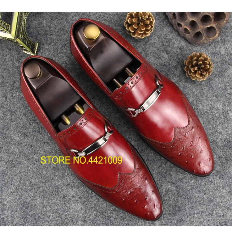 Red Retro Man Wedding Oxfords Shoes Slip On Italy Male Real Leather Martin Runway Shoes Fashion Men Barque Sapatos Hombre Shoes
Red Retro Man Wedding Oxfords Shoes Slip On Italy Male Real Leather Martin Runway Shoes Fashion Men Barque Sapatos Hombre Shoes