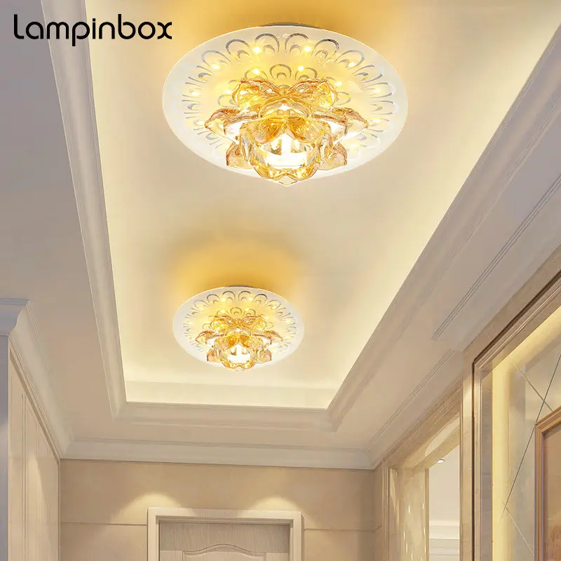 6W LED Crystal Ceiling Lamp Modern Simple Lighting Bedroom Living Room Lights Aisle Corridor LED Home Ceiling Lights LP-024