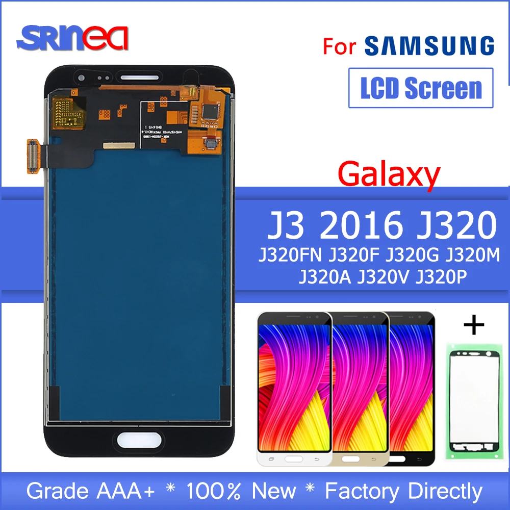 LCD Replacement For Samsung Galaxy J3 2016 J320 J320F J320H LCD Display Touch Screen Digitizer Assembly With Adhesive Tape
LCD Replacement For Samsung Galaxy J3 2016 J320 J320F J320H LCD Display Touch Screen Digitizer Assembly With Adhesive Tape