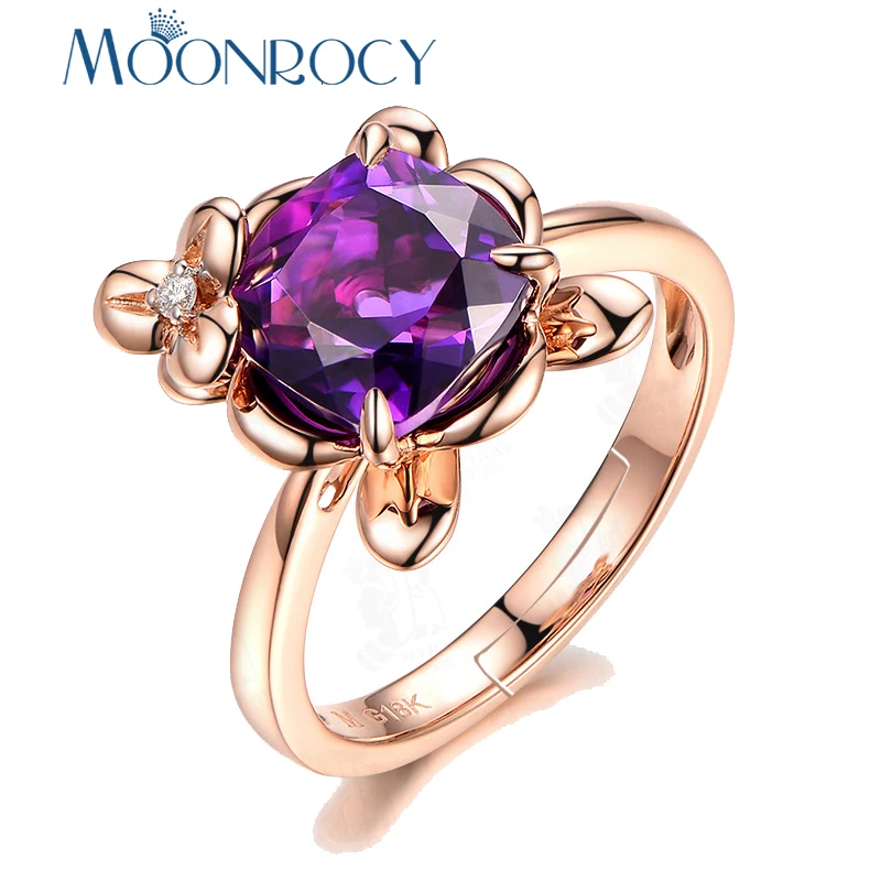 MOONROCY CZ Purple Crystal Rings Rose Gold Color Party Wedding Ring Jewelry for Women Girls Gift Drop Shipping Finger Rings
MOONROCY CZ Purple Crystal Rings Rose Gold Color Party Wedding Ring Jewelry for Women Girls Gift Drop Shipping Finger Rings