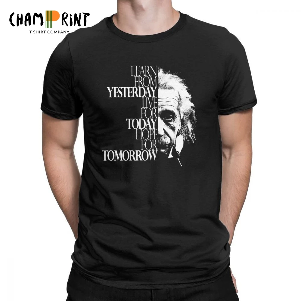 Intelligence Men T Shirts Albert Einstein Live for Today Leisure 100% Cotton Tee Shirt Round Neck T-Shirts Plus Size Clothes
Intelligence Men T Shirts Albert Einstein Live for Today Leisure 100% Cotton Tee Shirt Round Neck T-Shirts Plus Size Clothes