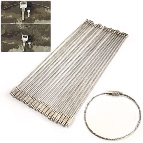 10Pcs/set Stainless Steel Aircraft Wire Cable Key Ring Chain Twist Screw Lock
10Pcs/set Stainless Steel Aircraft Wire Cable Key Ring Chain Twist Screw Lock