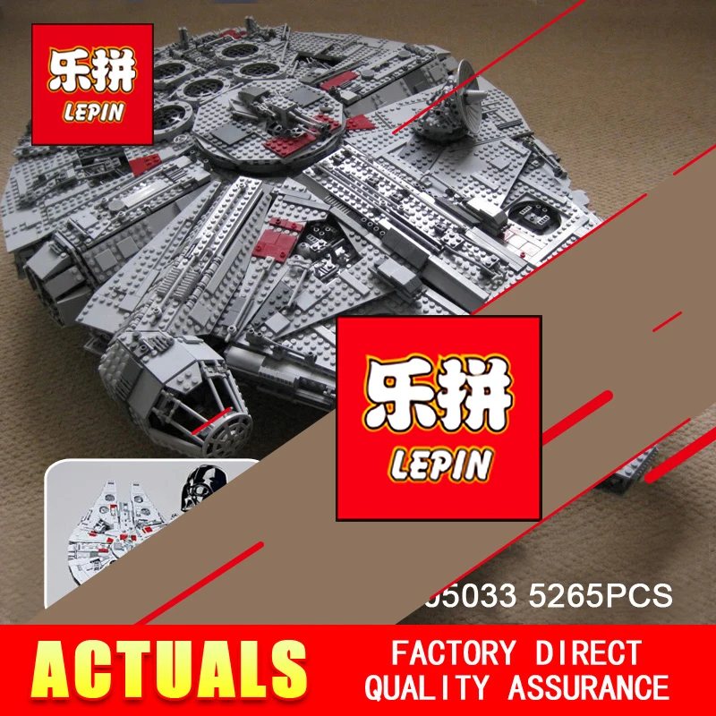 

LEPIN 05033 5265Pcs STAR Ultimate Collector's Millennium Model Falcon Building Kit Blocks Bricks Toy Gift Compatible 10179 WARS