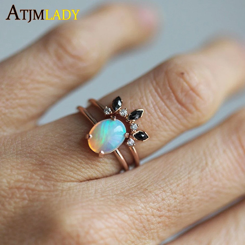 elegant summer new rings 2pc ring set for lady wedding gift 2018 delicate rose gold opal cz black crystal tiny ting promotion
elegant summer new rings 2pc ring set for lady wedding gift 2018 delicate rose gold opal cz black crystal tiny ting promotion