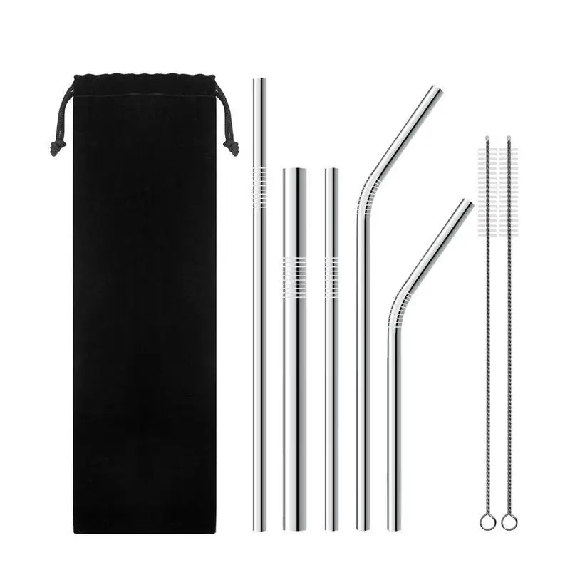 CC Stainless Steel Straws Home Kitchen Supplies Metal Beverage Straws 7 Piece Combination Bag Set
CC Stainless Steel Straws Home Kitchen Supplies Metal Beverage Straws 7 Piece Combination Bag Set