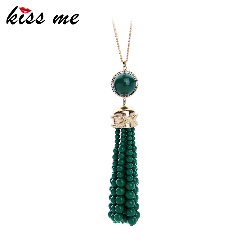 KISS ME Long Pendant Necklace Popular Green & Pink Acrylic Beads Necklaces for Women Fashion Jewelry
KISS ME Long Pendant Necklace Popular Green & Pink Acrylic Beads Necklaces for Women Fashion Jewelry