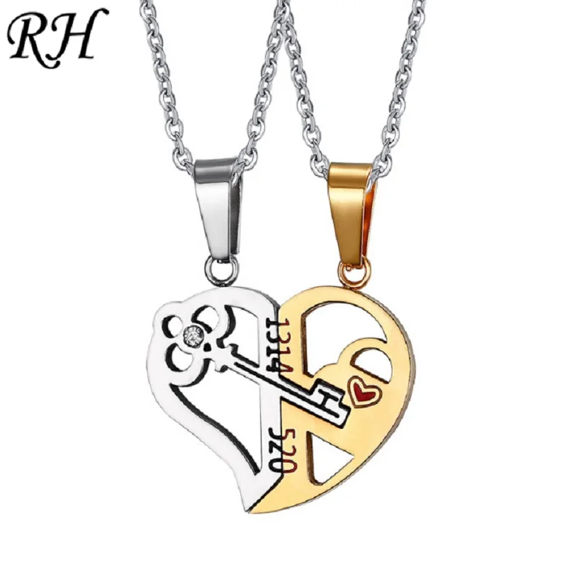 2 pcs Valentine's Day Couple Necklace Set For Lover Girlfriend Best Friend Gift Set Key Heart Necklace Paired Pendants Jewelry
2 pcs Valentine's Day Couple Necklace Set For Lover Girlfriend Best Friend Gift Set Key Heart Necklace Paired Pendants Jewelry