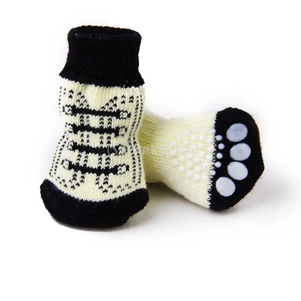 Black and White Shoelace Pattern Pet Dog Puppy Cat Non-slip Socks with Cute Paw Prints
Black and White Shoelace Pattern Pet Dog Puppy Cat Non-slip Socks with Cute Paw Prints