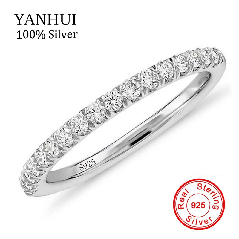 YANHUI Anti Allergy No Fade Original Pure 925 Silver Rings Half Cubic Zirconia Engagement Rings Wedding Jewelry For Women JZ002
YANHUI Anti Allergy No Fade Original Pure 925 Silver Rings Half Cubic Zirconia Engagement Rings Wedding Jewelry For Women JZ002
