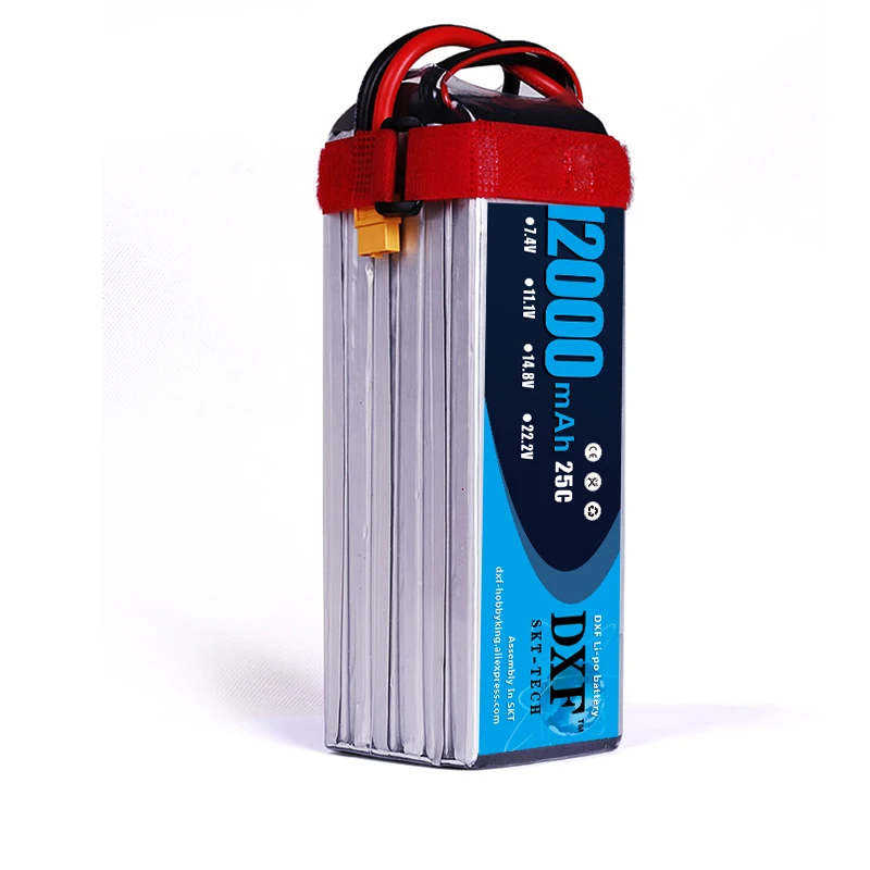 2017 DXF 22.2V 6S 12000MAH 25C-50C Lipo Battery RC AKKU Bateria for Airplane Helicopter Boat FPV Drone UAV
2017 DXF 22.2V 6S 12000MAH 25C-50C Lipo Battery RC AKKU Bateria for Airplane Helicopter Boat FPV Drone UAV