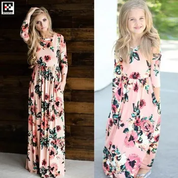 2019 Summer Mother&Daughter Parent-child Dress Family Matching Outfits Lady Three Quarter Sleeve Long Dress Kid Girl Print Dress
2019 Summer Mother&Daughter Parent-child Dress Family Matching Outfits Lady Three Quarter Sleeve Long Dress Kid Girl Print Dress