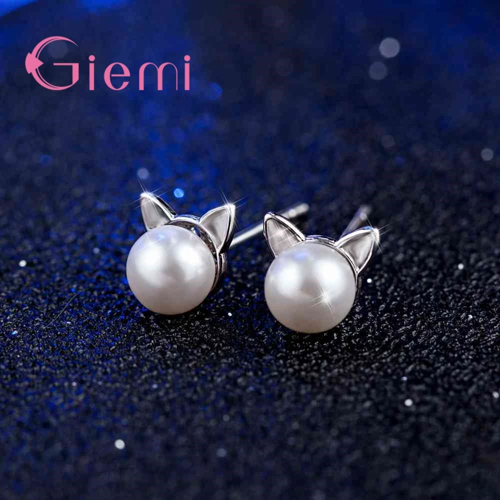 Hot New Latest Romantic Stud Earring Sweet Girls Jewelry Cute Cat Shape Clear Round Pearl 925 Sterling Silver Accessories
Hot New Latest Romantic Stud Earring Sweet Girls Jewelry Cute Cat Shape Clear Round Pearl 925 Sterling Silver Accessories