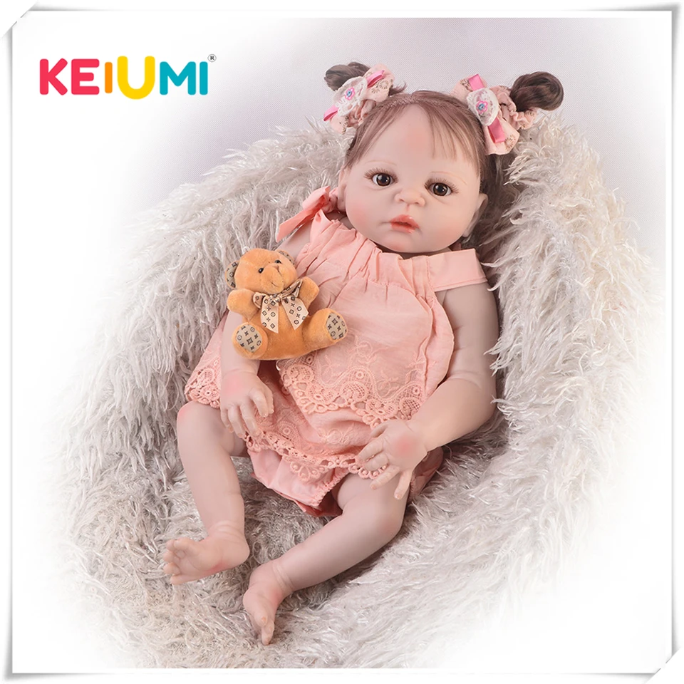 Hot Sale 23'' 57cm Cute Reborn Dolls Full Silicone Body Realistic Baby Doll With New Hair Style Kid Bedtime Play Birthday Gifts
Hot Sale 23'' 57cm Cute Reborn Dolls Full Silicone Body Realistic Baby Doll With New Hair Style Kid Bedtime Play Birthday Gifts