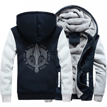 Odin Viking hooded jackets zipper thicken warm sweatshirts Men long Sleeve wool liner Clothes Vikings Odin man's tracksuits 2019
Odin Viking hooded jackets zipper thicken warm sweatshirts Men long Sleeve wool liner Clothes Vikings Odin man's tracksuits 2019