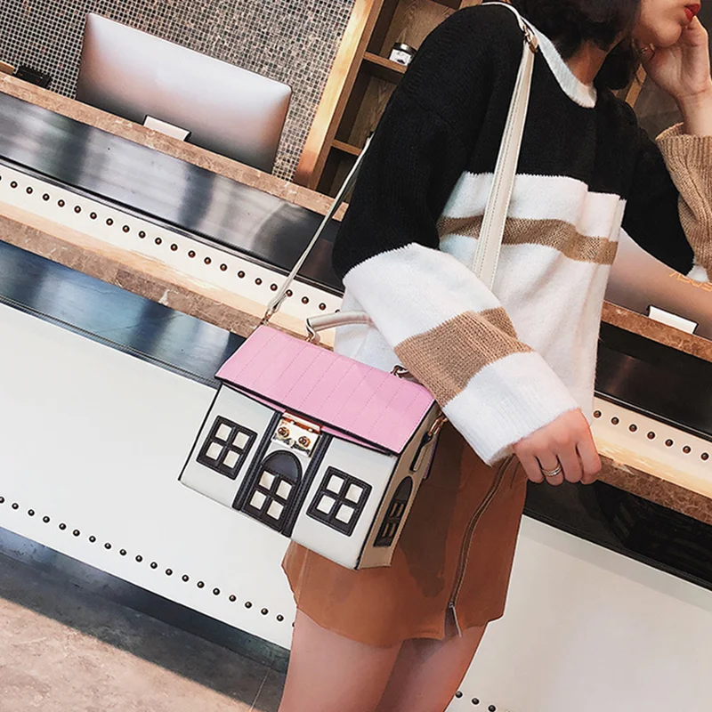 Cartoon House Leather Handbag Cute Patchwork Women's Bag Ladies High Quality Panelled Shoulder Crossbody Bags Fashion Handbags
Cartoon House Leather Handbag Cute Patchwork Women's Bag Ladies High Quality Panelled Shoulder Crossbody Bags Fashion Handbags