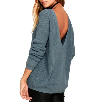 2020 autumn and winter new women sweater female explosion models Europe sexy back deep V-neck open back pullovers 66813
2020 autumn and winter new women sweater female explosion models Europe sexy back deep V-neck open back pullovers 66813