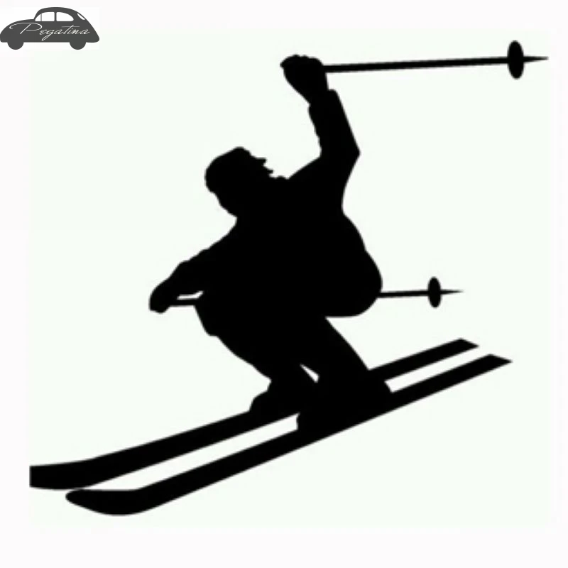 Pegatina Skiing Sticker Winter Sports Snow Decal Ski Posters Vinyl Wall Decals Decor Mural Skiing Sticker