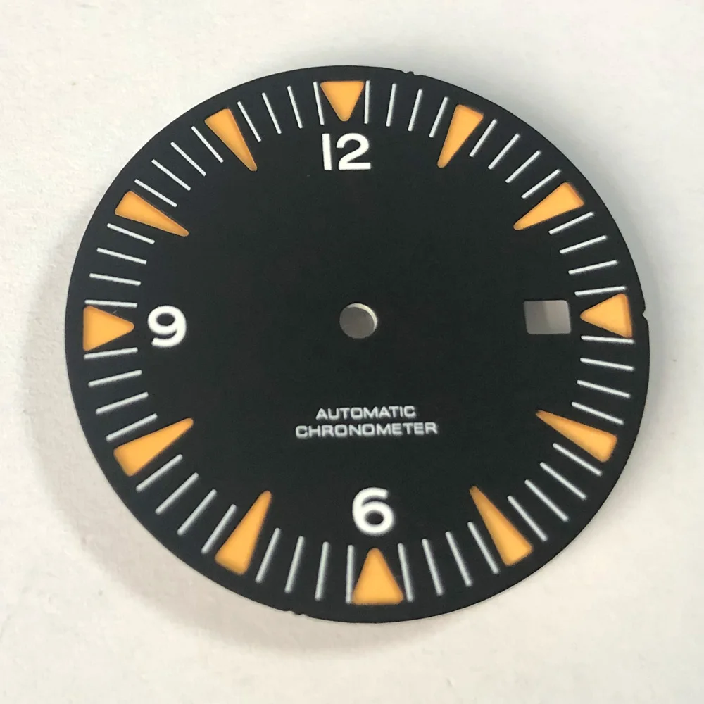 Sterile Black watch Dial Luminescence fit Miyota 8205/8215,ETA 2836,2824Mingzhu DG2813/3804 movement diameter 31.03mm
Sterile Black watch Dial Luminescence fit Miyota 8205/8215,ETA 2836,2824Mingzhu DG2813/3804 movement diameter 31.03mm
