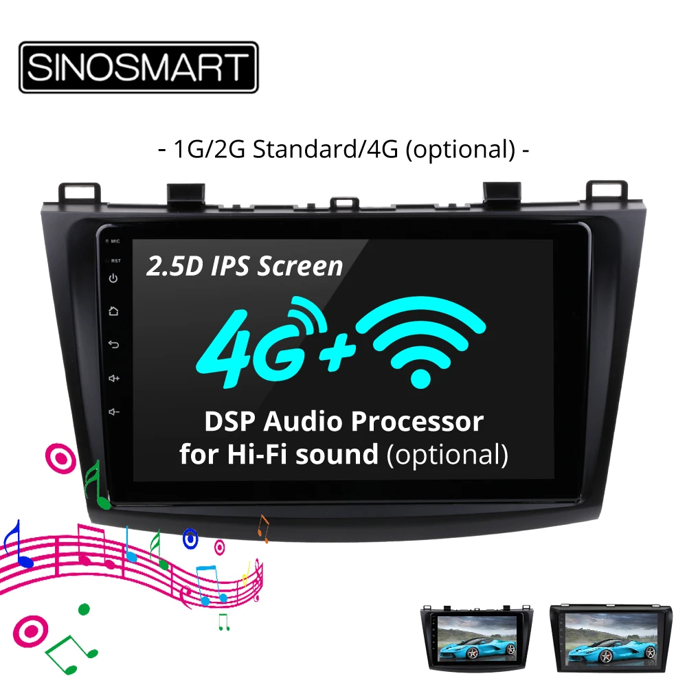 SINOSMART Support BOSE System/4G SIM Card Built-in DSP 8 Core CPU Car GPS Navigation Player for Mazda 3 2009-2012 2.5D IPS/QLED
SINOSMART Support BOSE System/4G SIM Card Built-in DSP 8 Core CPU Car GPS Navigation Player for Mazda 3 2009-2012 2.5D IPS/QLED