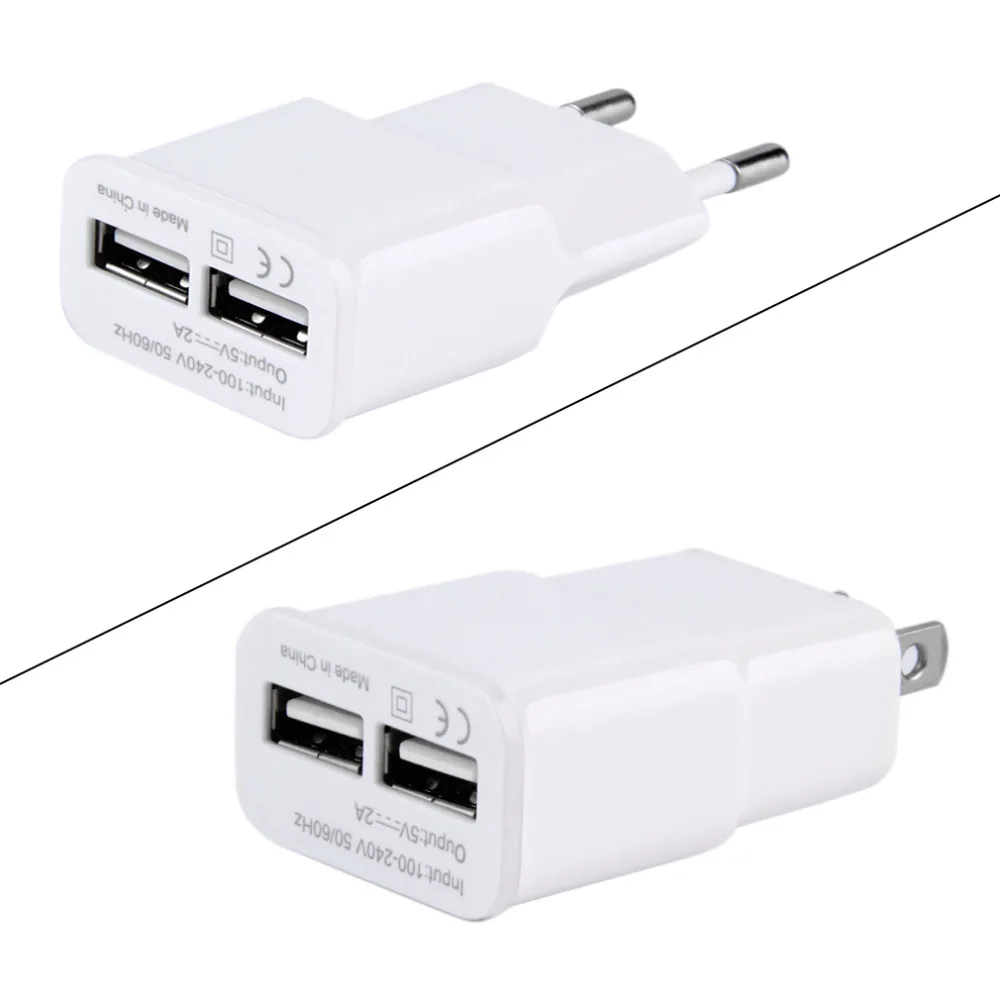 AC Wall Charger Tablet Power Adapter 5V 2A Dual USB 2-Port Travel Charging USA For Mobile Phone PC White US /EU Plug
AC Wall Charger Tablet Power Adapter 5V 2A Dual USB 2-Port Travel Charging USA For Mobile Phone PC White US /EU Plug