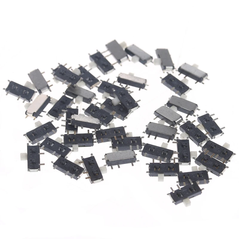 

2018 50Pcs Mini 7-Pin On/Off 1P2T SPDT MSK-12C02 SMD Toggle Slide Switch For MP3 MP4
