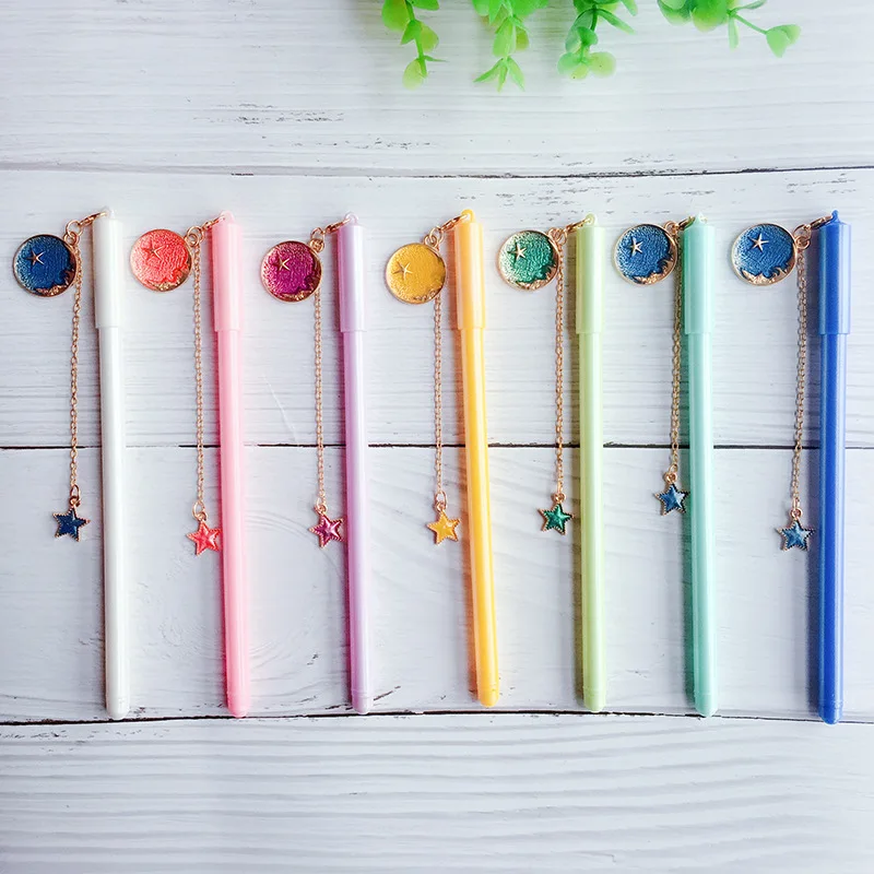 24 pcs/lot Candy Color Planet Star Pendant Gel Pen Fine Writing Ink Pen Promotional Gift Stationery School & Office Supply
24 pcs/lot Candy Color Planet Star Pendant Gel Pen Fine Writing Ink Pen Promotional Gift Stationery School & Office Supply