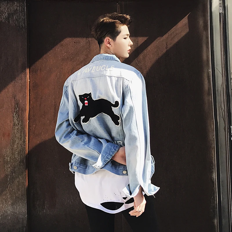 M-XXL!! The new pet pasted cloth of autumn decorates short model denim jacket of slender body jacket jacket trend 
M-XXL!! The new pet pasted cloth of autumn decorates short model denim jacket of slender body jacket jacket trend