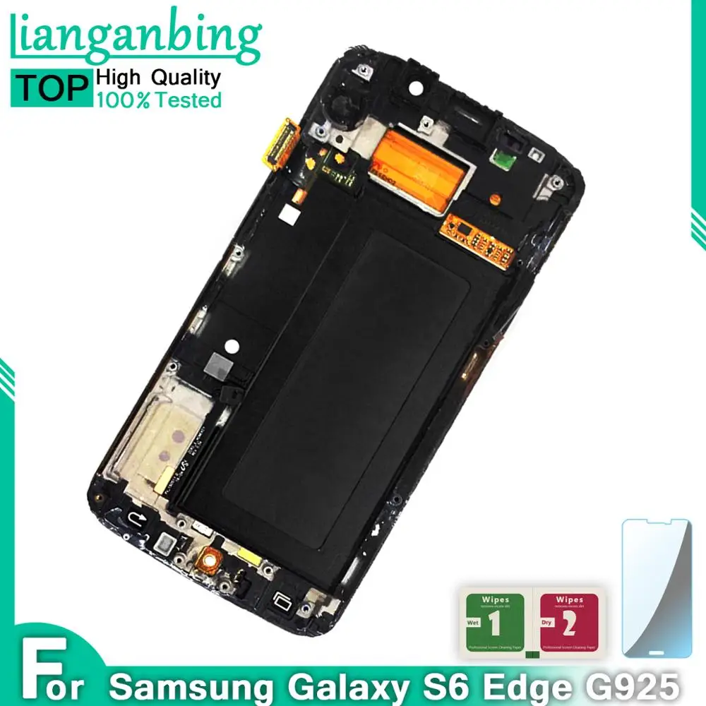 Super AMOLED LCD For SAMSUNG Galaxy s6 edge G925 G925F G925I LCD Digitizer Assembly Replacement parts with Frame for G925
Super AMOLED LCD For SAMSUNG Galaxy s6 edge G925 G925F G925I LCD Digitizer Assembly Replacement parts with Frame for G925