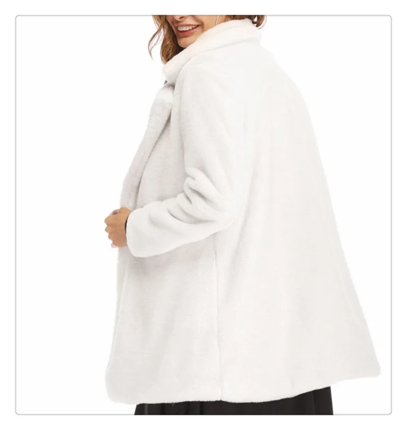 Imitation fur coat 2018 European and American women's wear long and loose plush soft rabbit hair (5)