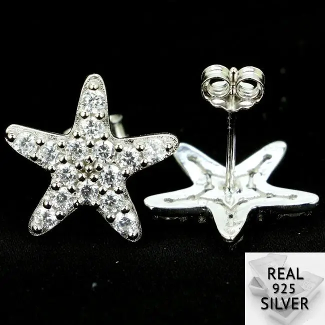 2.8g Real 925 Solid Sterling Silver Classic Star Shape White Sapphire Woman's Gift Stud Earrings 15x15mm
2.8g Real 925 Solid Sterling Silver Classic Star Shape White Sapphire Woman's Gift Stud Earrings 15x15mm