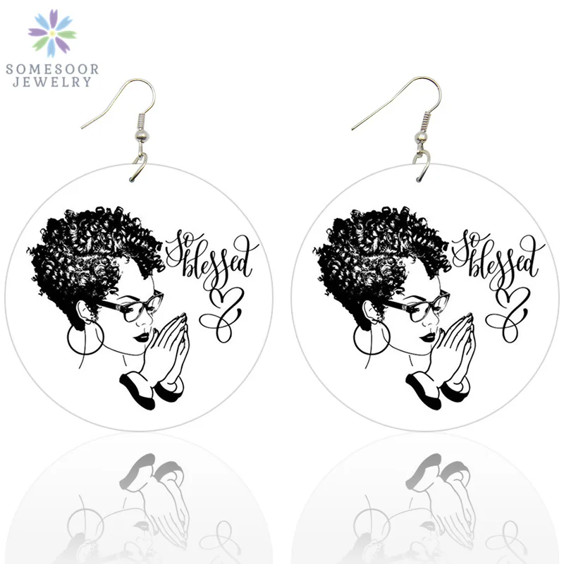 SOMESOOR AFRO Cruly Lady Wooden Drop Earrings With LOCS And Hoops Africa Natural Hair Both Sides Painted Jewelry For Women Gifts
SOMESOOR AFRO Cruly Lady Wooden Drop Earrings With LOCS And Hoops Africa Natural Hair Both Sides Painted Jewelry For Women Gifts
