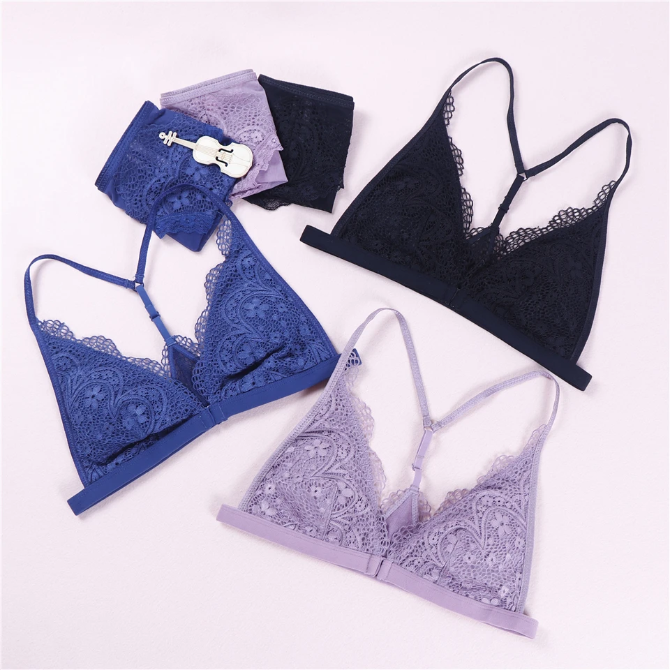 Newest France Lace Patchwork Bralette Set Sexy Wireless Thin Cup Bra Brief Set Women Underwear Set
Newest France Lace Patchwork Bralette Set Sexy Wireless Thin Cup Bra Brief Set Women Underwear Set