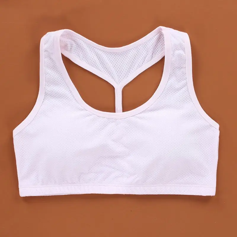 Junior Girls Breathable Mesh Racerback Underwear Bra Solid Color Wireless Padded Bralette Double Layer Sport Training Crop Top
Junior Girls Breathable Mesh Racerback Underwear Bra Solid Color Wireless Padded Bralette Double Layer Sport Training Crop Top