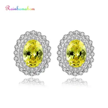 Rainbamabom Luxury 925 Solid Sterling Silver Oval Citrine Gemstone Diamonds Party Earrings Ear Studs Fine Jewelry Gift Wholesale
Rainbamabom Luxury 925 Solid Sterling Silver Oval Citrine Gemstone Diamonds Party Earrings Ear Studs Fine Jewelry Gift Wholesale