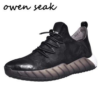 2018 Owen Seak New Men Casual Shoes Genuine Leather Luxury Trainers Lace Up Male Sneakers Basic Boots Flats Spring Black Shoes
2018 Owen Seak New Men Casual Shoes Genuine Leather Luxury Trainers Lace Up Male Sneakers Basic Boots Flats Spring Black Shoes