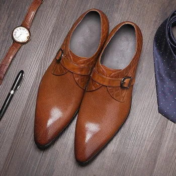 High Top Genuine leather Mens Forma Business Shoes Buckle Wedding Party Dress Shoes Flat heel
High Top Genuine leather Mens Forma Business Shoes Buckle Wedding Party Dress Shoes Flat heel