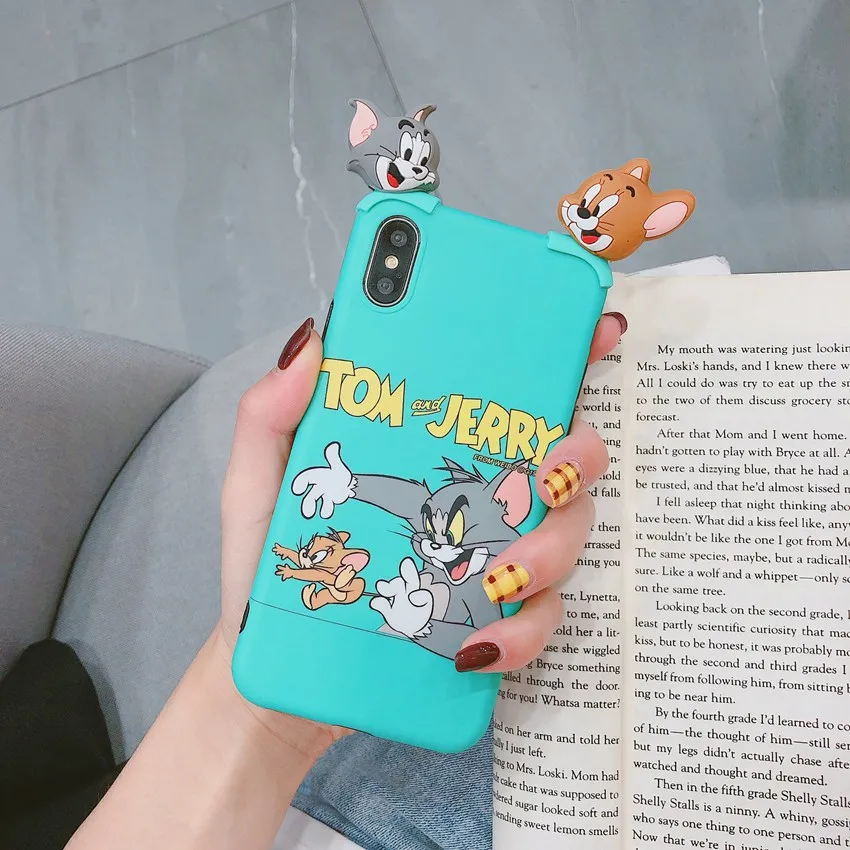 Cute Cartoon Jerry Tom Phone Case on For iPhone X XS Max XR Case Soft 3D DIY Cat Mouse Doll Case for iPhone 8 7 6 6s Plus Cover
Cute Cartoon Jerry Tom Phone Case on For iPhone X XS Max XR Case Soft 3D DIY Cat Mouse Doll Case for iPhone 8 7 6 6s Plus Cover