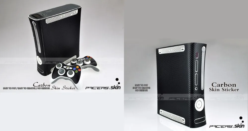 Black Carbon Fiber Vinyl Skin Sticker Protector for Microsoft Xbox 360 Original fat skins Stickers for xbox360
Black Carbon Fiber Vinyl Skin Sticker Protector for Microsoft Xbox 360 Original fat skins Stickers for xbox360