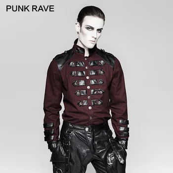 PUNK RAVE Men Steampunk Ilnverted Triangle Loop Military Uniform Shirts Fashion Gothic Men Party Punk Blouse Shirt
PUNK RAVE Men Steampunk Ilnverted Triangle Loop Military Uniform Shirts Fashion Gothic Men Party Punk Blouse Shirt