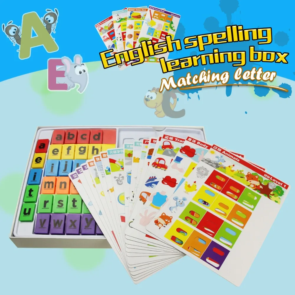 Kids Educational Toy Leaning English Word Matching Letter English Spelling Learning Box Word Cards with Pattern Puzzle Toy
Kids Educational Toy Leaning English Word Matching Letter English Spelling Learning Box Word Cards with Pattern Puzzle Toy
