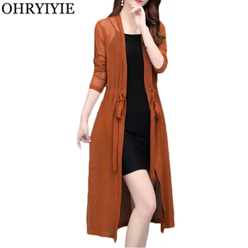 OHRYIYIE Plus Size 5XL New Spring Summer Thin Long Cardigan Womens 8 Colors Knitted Shawl Sunscreen Clothing Ladies Coat L-5XL
OHRYIYIE Plus Size 5XL New Spring Summer Thin Long Cardigan Womens 8 Colors Knitted Shawl Sunscreen Clothing Ladies Coat L-5XL
