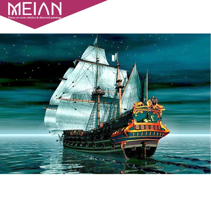 Meian 5D Round Diamond Pattern Sea Boat Diamond Embroidery Diy Needlework Diamond Painting Cross Stitch Full Rhinestones new
Meian 5D Round Diamond Pattern Sea Boat Diamond Embroidery Diy Needlework Diamond Painting Cross Stitch Full Rhinestones new