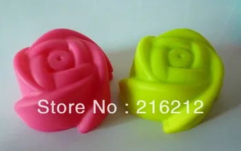 

3cm MINI Rose-shaped Silicone Muffin Cake Cupcake Cup Cake Mould Case Bakeware Maker Mold Tray Baking Jumbo